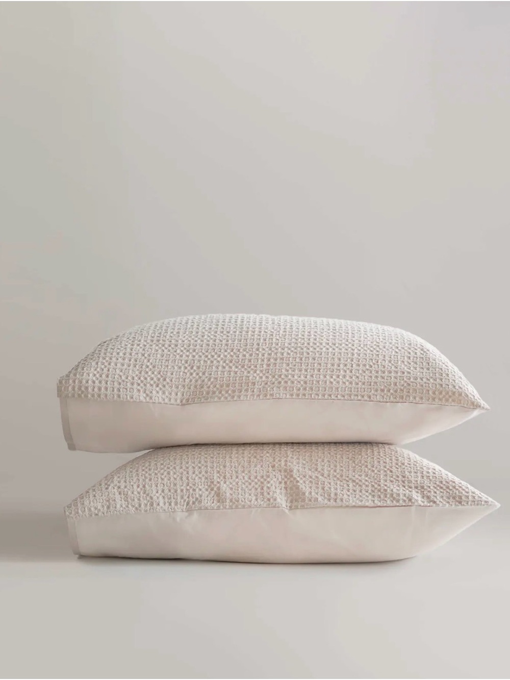 Quince Organic Luxe Honeycomb Sham Set in Sand